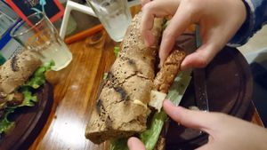 Chorisaurio at La Reverde Parrillita Vegana in Buenos Aires