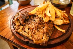 grilled seitan at La Reverde Parrillita Vegana in Buenos Aires