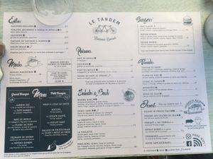 Carte Aug 2021 at Le Tandem in Biarritz