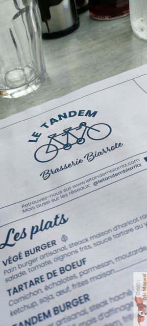 Vege burger at Le Tandem in Biarritz