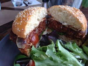 Burger Veggie  at Le Tandem in Biarritz