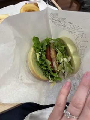   at Mos Burger in Tokyo