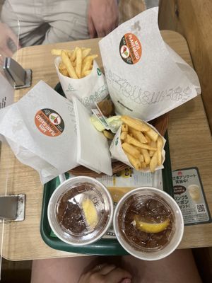   at Mos Burger in Tokyo