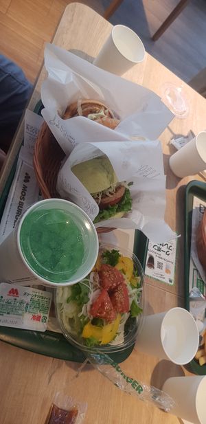 Poor lighting, sorry! at Mos Burger in Tokyo