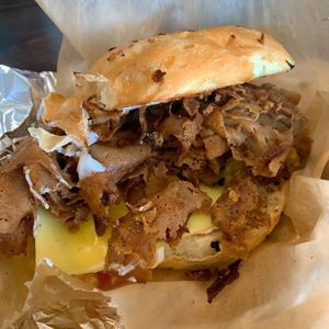 Roasted beef melt at The District at Mills 50 in Orlando