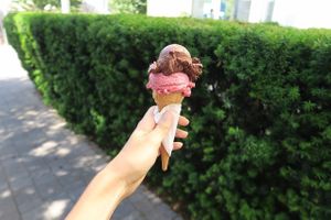 Chocolate and cherry at Zmrzlina Monalisa  in Piestany