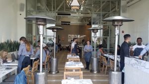 inside at Cafe Gratitude in Beverly Hills