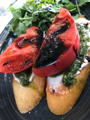 Bruschetta  at Cafe Gratitude in Beverly Hills