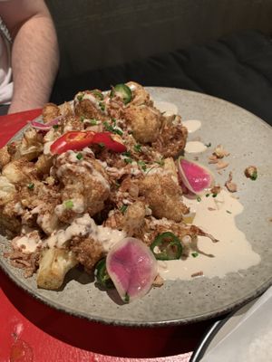 Cauliflower dish (comes with 6 tortillas and salsa verde)  at Bad Hombres in Darlinghurst
