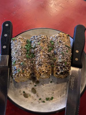 Corn with chipotle mayo and roasted seeds   at Bad Hombres in Darlinghurst