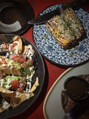 Vegan nachos, roasted corn, quesadillas   at Bad Hombres in Darlinghurst