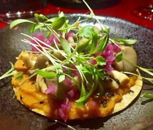 Mushroom tostada  at Bad Hombres in Darlinghurst