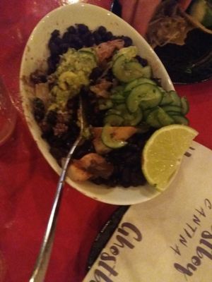 Black beans with rice at Bad Hombres in Darlinghurst