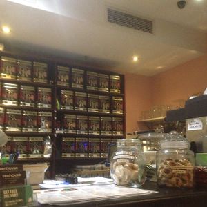 vegan cookies and choice of teas at Zenhouse Vegetarian Yum Cha  in Adelaide