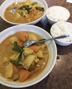 Veg curry gluten free at Zenhouse Vegetarian Yum Cha  in Adelaide