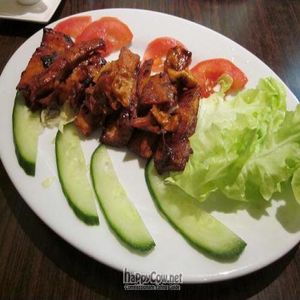 Red Mock Duck in Special Zenhouse BBQ sauce - delicious! at Zenhouse Vegetarian Yum Cha  in Adelaide