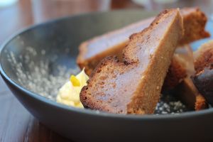 Vegan Banana Bread with dairy free butter. at Cafe Diversity in Moreton Bay Region