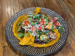 Vegan Tofu Omelette at Cafe Diversity in Moreton Bay Region