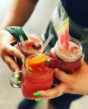 Cold pressed juice  at Cafe Diversity in Moreton Bay Region