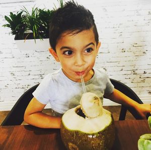 Fresh coconut drinks  at Cafe Diversity in Moreton Bay Region