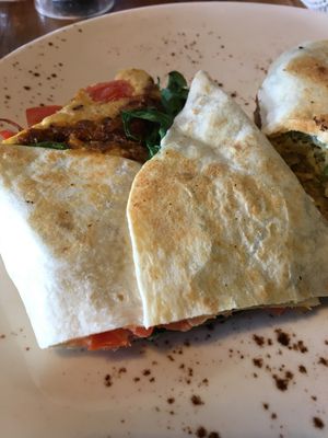 Vegan falafel wrap at The Little Concept in Fremantle