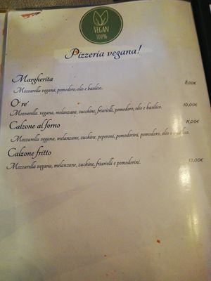 Menu at La Gioconda Guarda Napoli in Florence