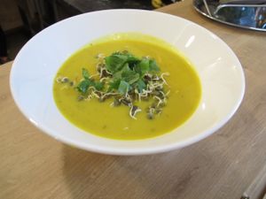 organic vegan lentil coconut stew at Elmira in Vienna