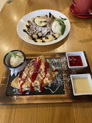 Biscoff and  heavenly stakk   at Stakks Pancake House in Southampton