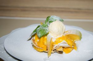 Mango Delight Stakk at Stakks Pancake House in Southampton