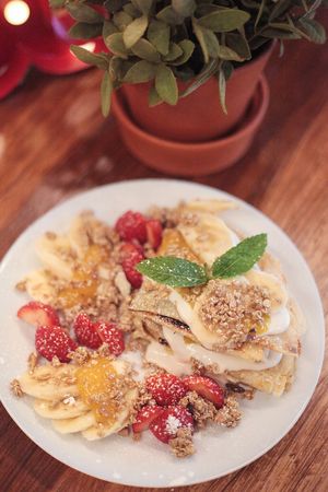 Sunny Breakfast Stakk at Stakks Pancake House in Southampton