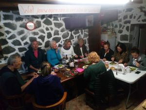 silence! they are eating and enjoying the barbacue at Soja y Pimenton - Vegan Argentinian BBQ in Lanzarote