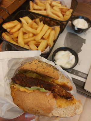 Green burger at GreenBurger in Liege