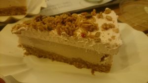 lovely new cheesecake at GreenBurger in Liege