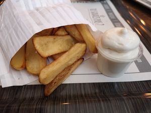 New french fries at GreenBurger in Liege