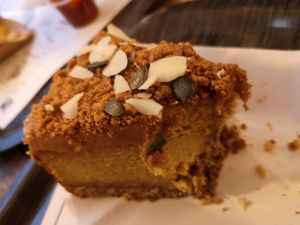 Speculoos dessert cake at GreenBurger in Liege