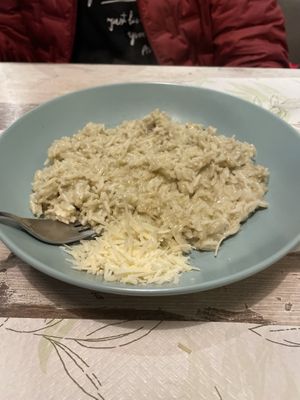 Rice with cream is artichoke  #Veganuary at Nirvana in Florence