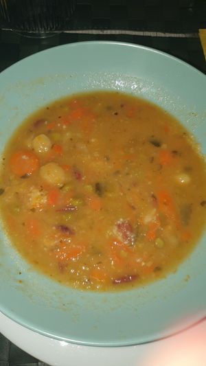 Vegetables soup at Nirvana in Florence