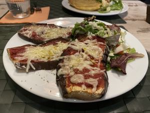Aubergine parmigiana   at Nirvana in Florence