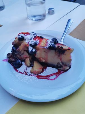 Tofu cake at Nirvana in Florence