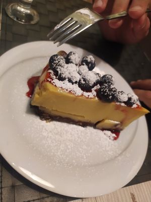 Tofu cake at Nirvana in Florence