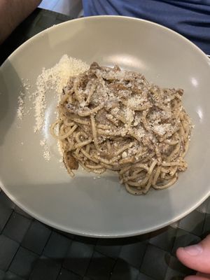 Truffle carbonara  at Nirvana in Florence