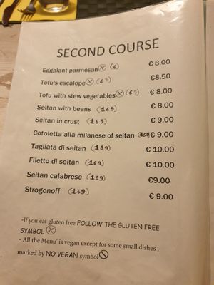 Menu June 2023 at Nirvana in Florence