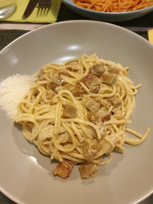 Carbonara veg €9.00 at Nirvana in Florence