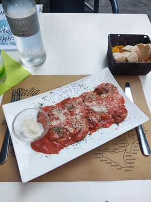 Soya Ragu ravioli at Nirvana in Florence