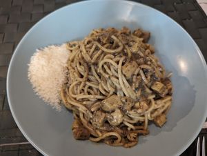 Truffle carbonara at Nirvana in Florence