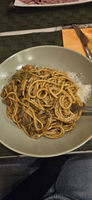 Truffles carbonara at Nirvana in Florence