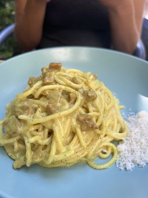 Veg carbonare  at Nirvana in Florence