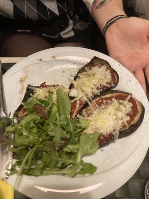 Eggplant parmagon vegan !!  at Nirvana in Florence