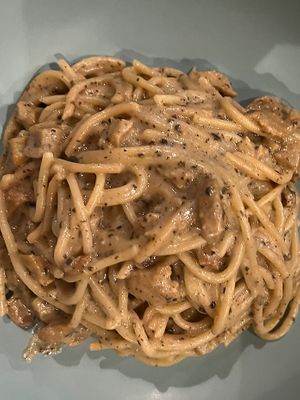 Carbonara #Veganuary at Nirvana in Florence