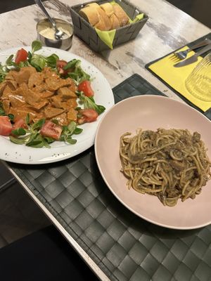 The food was amazing and the staff really nice! I had the truffle carbonara, stroganoff (which was recommended by the waiter) and the tiramisu. Loved it here    at Nirvana in Florence